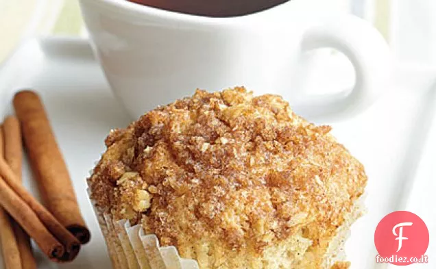 Muffin alla cannella e uva passa con guarnizione in Streusel