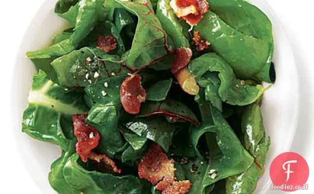 Pancetta calda Vinaigrette Bietole