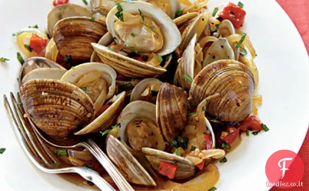 Vongole alla spagnola con peperoni rossi e Sherry