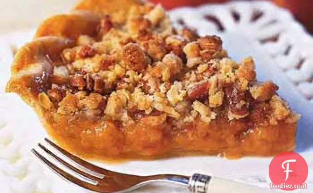 Torta di pesche e crema di Streusel