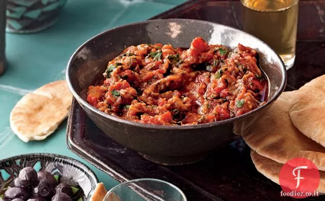 Melanzane arrosto con pomodori e cumino