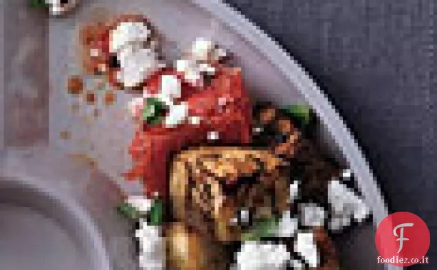 Melanzane arrostite alle erbe con pomodori e Feta
