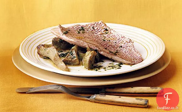 Dentice Arrosto con Carciofi e Limone