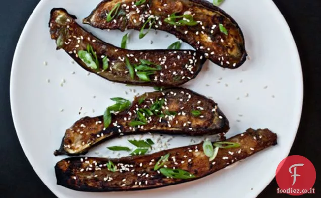 Zenzero-miso-melanzane glassate