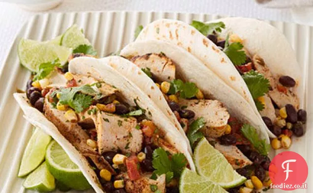 Tacos di pollo con salsa di mais