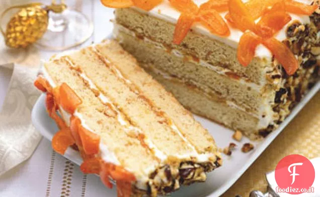 Torta Crunch alla nocciola con Kumquat al miele