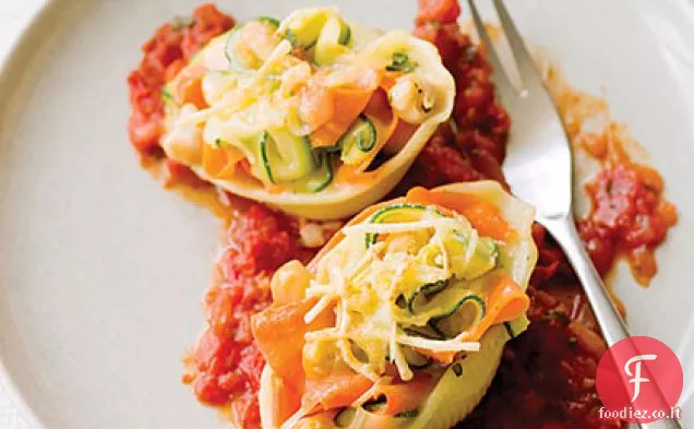 Gusci di pasta a nastro vegetale