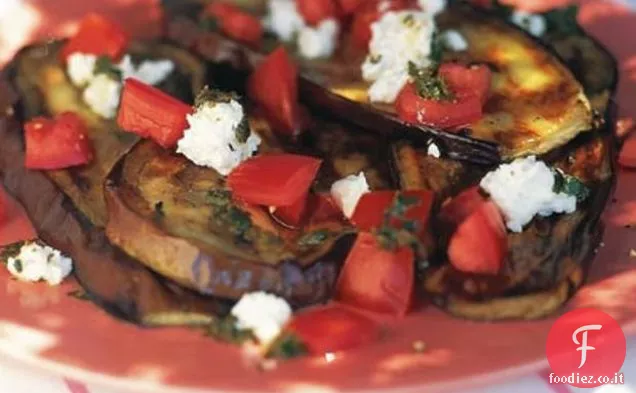 Melanzane Grigliate con Pomodoro, Ricotta e Pesto