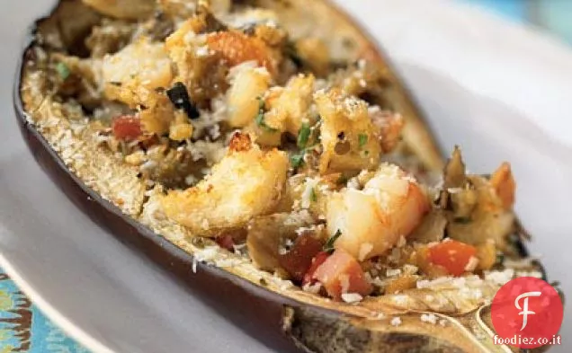 Melanzane ripiene di frutti di mare