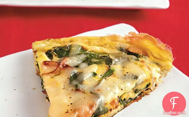 Spinaci, cipolla e frittata svizzera