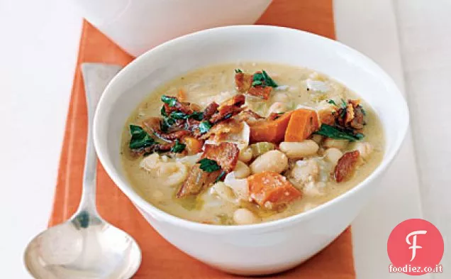 Zuppa di fagioli e pancetta