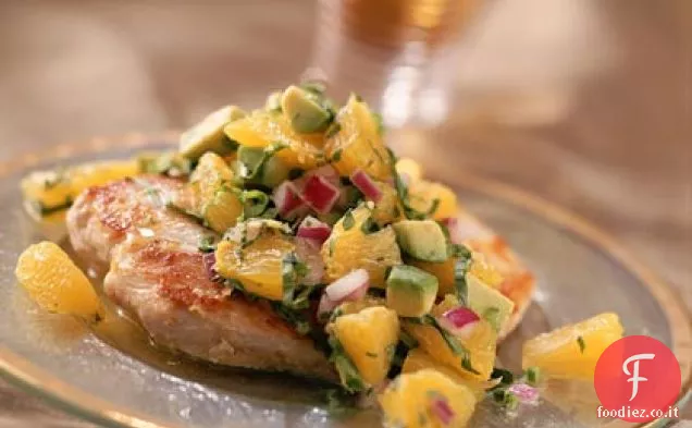 Salsa all'arancia e avocado