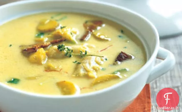 Zuppa di Merluzzo con Zafferano e patate Fingerling