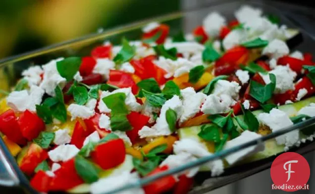 Melanzane e formaggio di capra cuocere