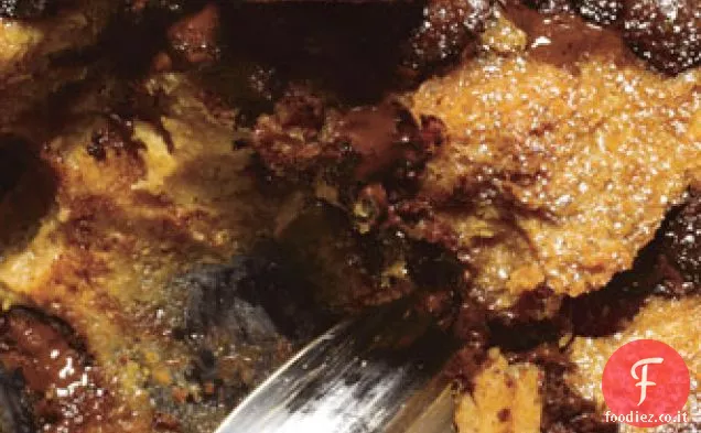 Dulce de Leche e cioccolato pezzo budino di pane