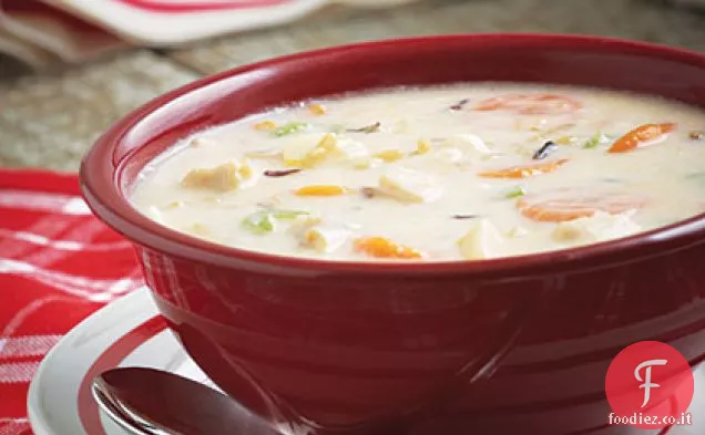 Zuppa di verdure e formaggio