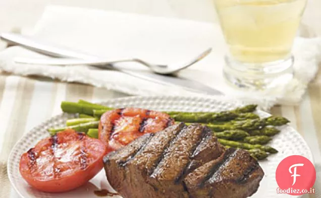 Bistecche di filetto di manzo marinate al caffè