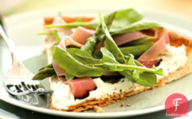 Crostata di Mascarpone, Prosciutto e asparagi