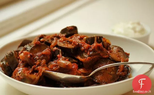 Curry di melanzane, cavolfiori e pomodori