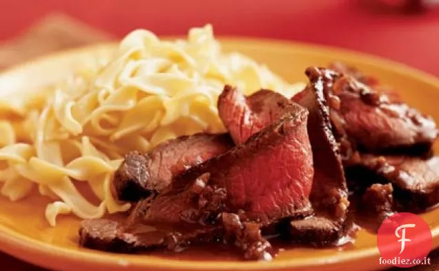 Bistecca di controfiletto con salsa di Digione-Porto