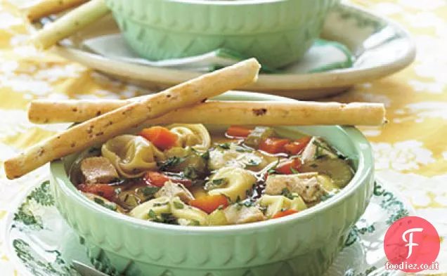 Zuppa di Tortellini di pollo