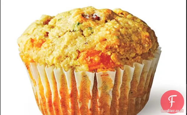 Muffin di mais con pancetta e cheddar