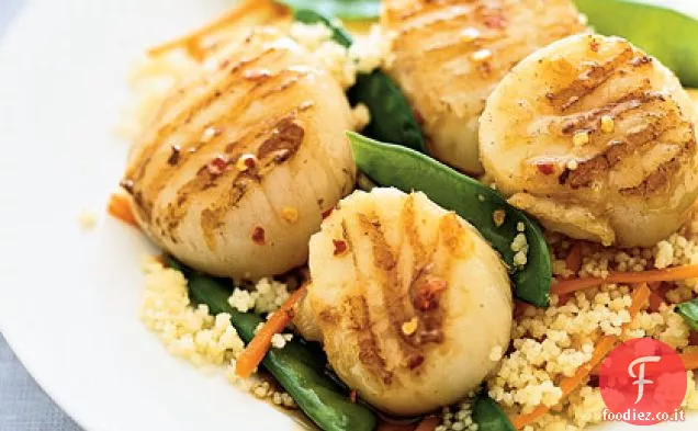 Capesante glassate con Couscous