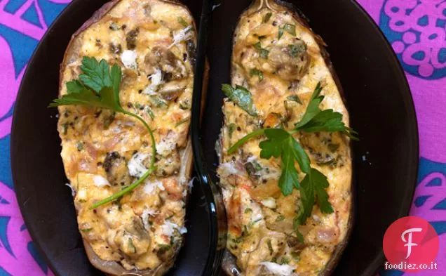 Melanzane Ripiene di Ricotta e Prosciutto