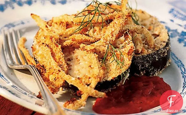 Parmigiano di melanzane al forno e finocchio
