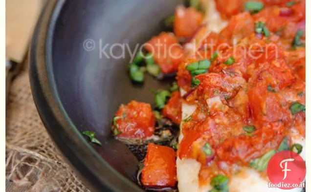 Merluzzo con un tocco di salsa