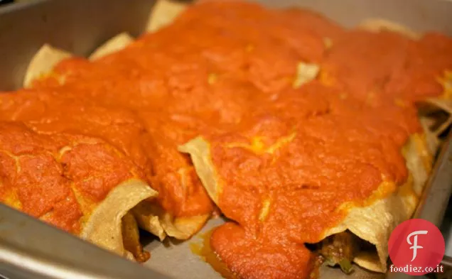 Cena stasera: Enchiladas di melanzane e mandorle