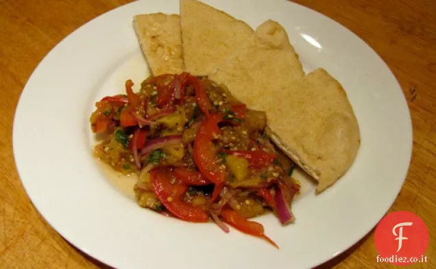 Cena stasera: insalata di melanzane carbonizzate