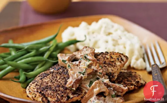 Scaloppine di pollo spolverato di porcini