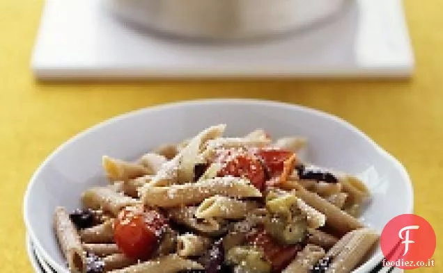 Pasta Integrale con Melanzane Arrosto e Pomodori