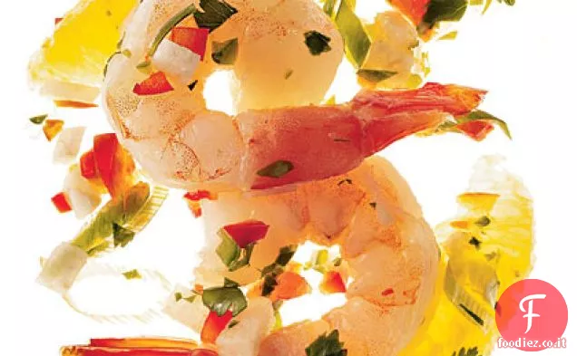 Ceviche di gamberi piccanti con Coriandolo