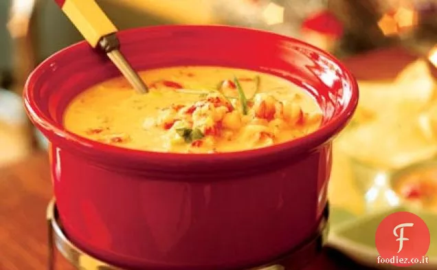 Salsa di formaggio con aragoste