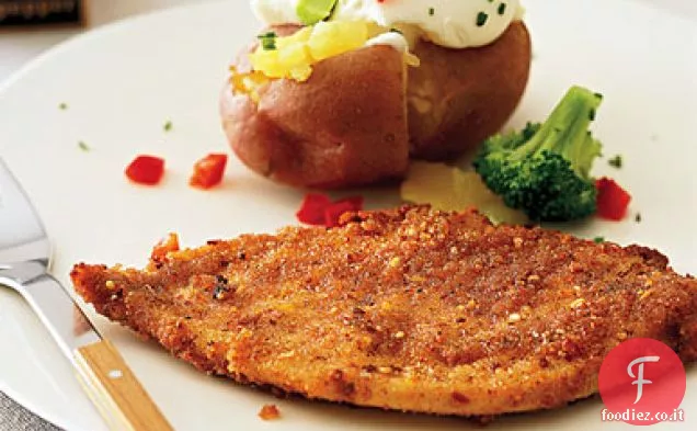 Cotolette di petto di pollo in crosta integrale