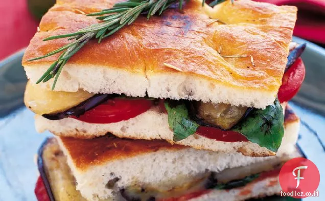 Panini con Melanzane, Fontina e Pomodoro