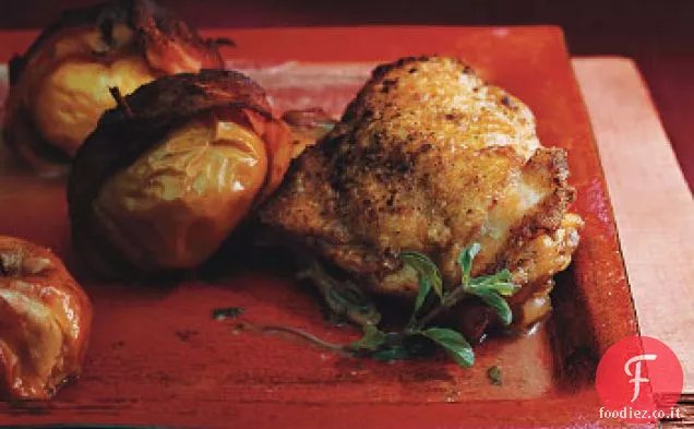 Pollo al forno e bacon-avvolto Lady Mele
