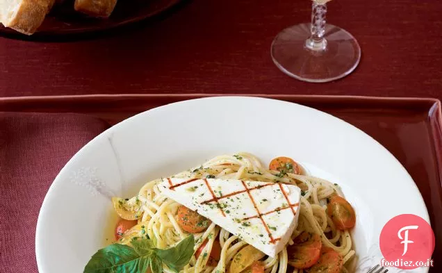 Spaghettini al Pesto e Melanzane Grigliate