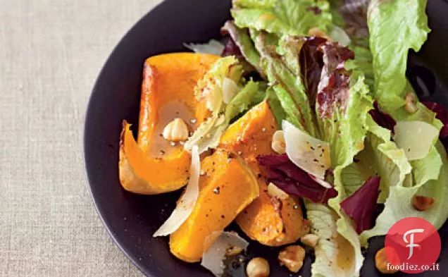 Insalata di zucca arrosto con vinaigrette d'acero