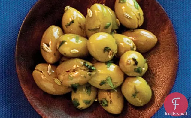 Olive Verdi screpolate con Finocchio
