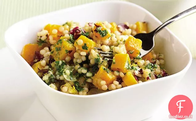 Risotto Couscous Israeliano con Zucca, Radicchio e Burro di Prezzemolo