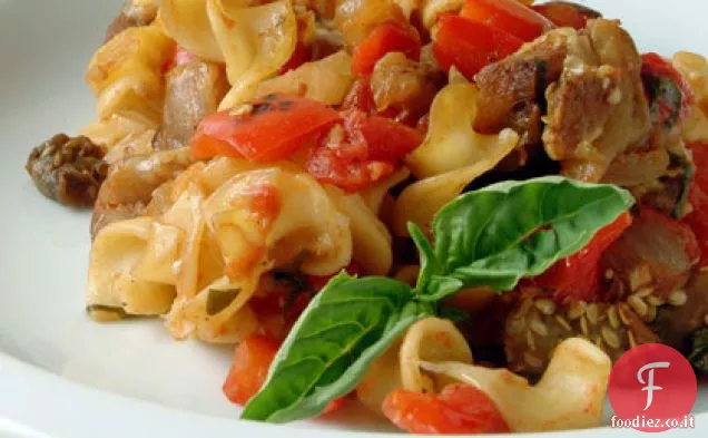 Gratin di tagliatelle di melanzane