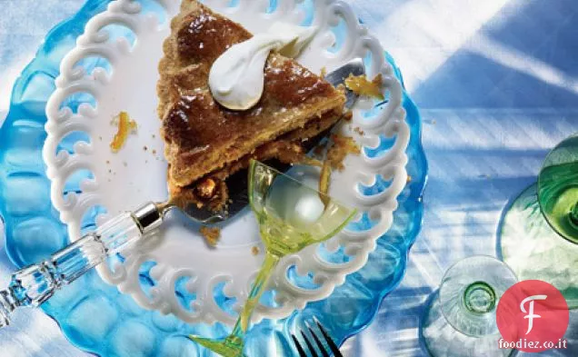 Torta di mandorle e Marmellata con crosta reticolare