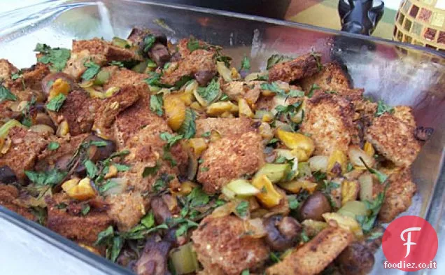 Ripieno di castagne e funghi selvatici