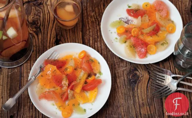 Insalata di agrumi con zucchero alla menta