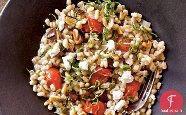 Risotto d'Orzo con Melanzane e Pomodori