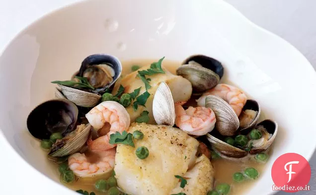 Merluzzo con salsa di vino basco