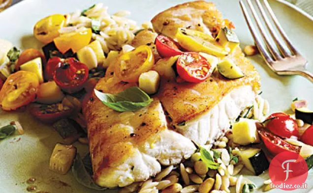 Snapper con Zucchine e Pomodoro